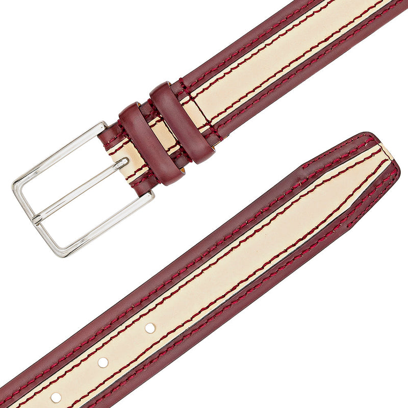 Mezlan Two-Tone Leather Belt for Men