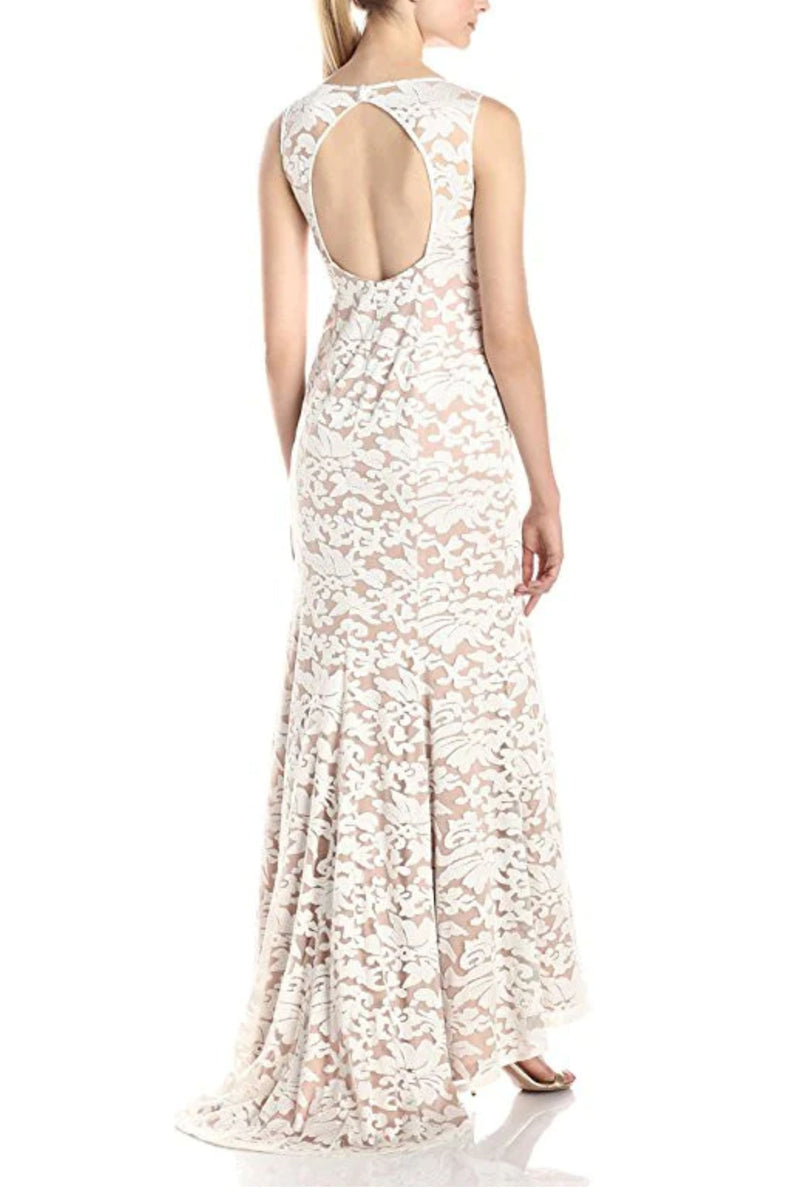 Adrianna Papell Sleeveless Embroidered Mesh Dress