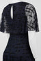 Aidan Mattox MD1E201195 V-Neck Cape Sleeve Embellished A-Line Dress with Beaded Detailing