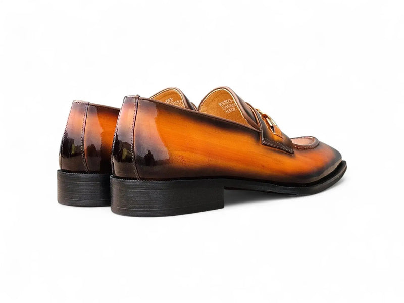 Carrucci Amber Patent Leather Chain Loafers