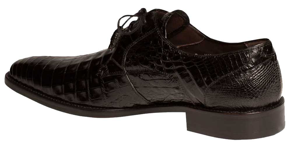 Mezlan Anderson Men's Crocodile Oxford – Black | Exotic Plain Toe Dress Shoe