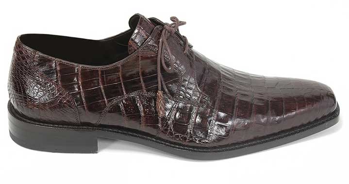 Mezlan Anderson Men's Crocodile Oxford – Brown | Luxury Exotic Leather Dress Shoe