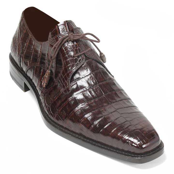 Mezlan Anderson Men's Crocodile Oxford – Brown | Luxury Exotic Leather Dress Shoe