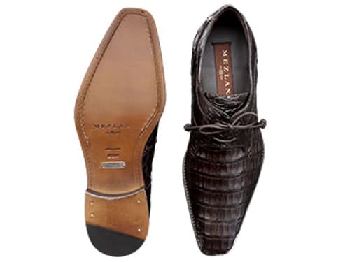Mezlan Anderson Men's Crocodile Oxford – Brown | Luxury Exotic Leather Dress Shoe
