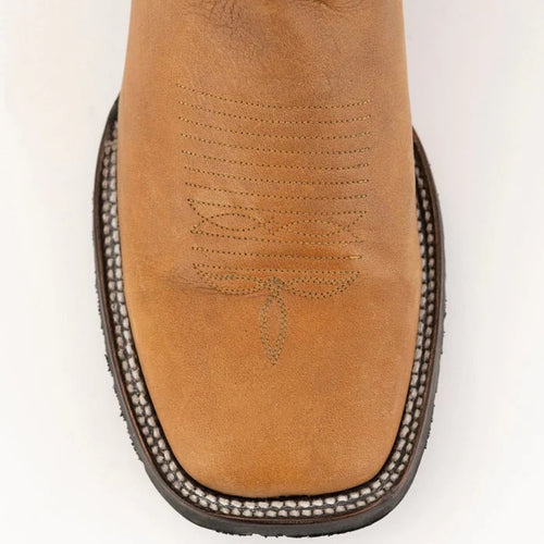 Ferinni Boot - Mens Dress Cowboy Boot - Ferrini Men's Kingston Rubber Sole Boots Handcrafted - Antique Saddle