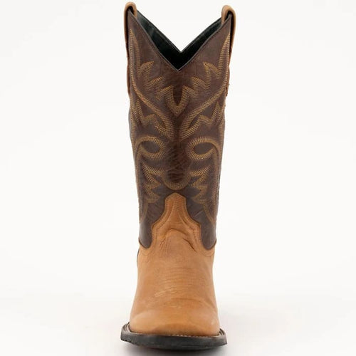 Ferinni Boot - Mens Dress Cowboy Boot - Ferrini Men's Kingston Rubber Sole Boots Handcrafted - Antique Saddle