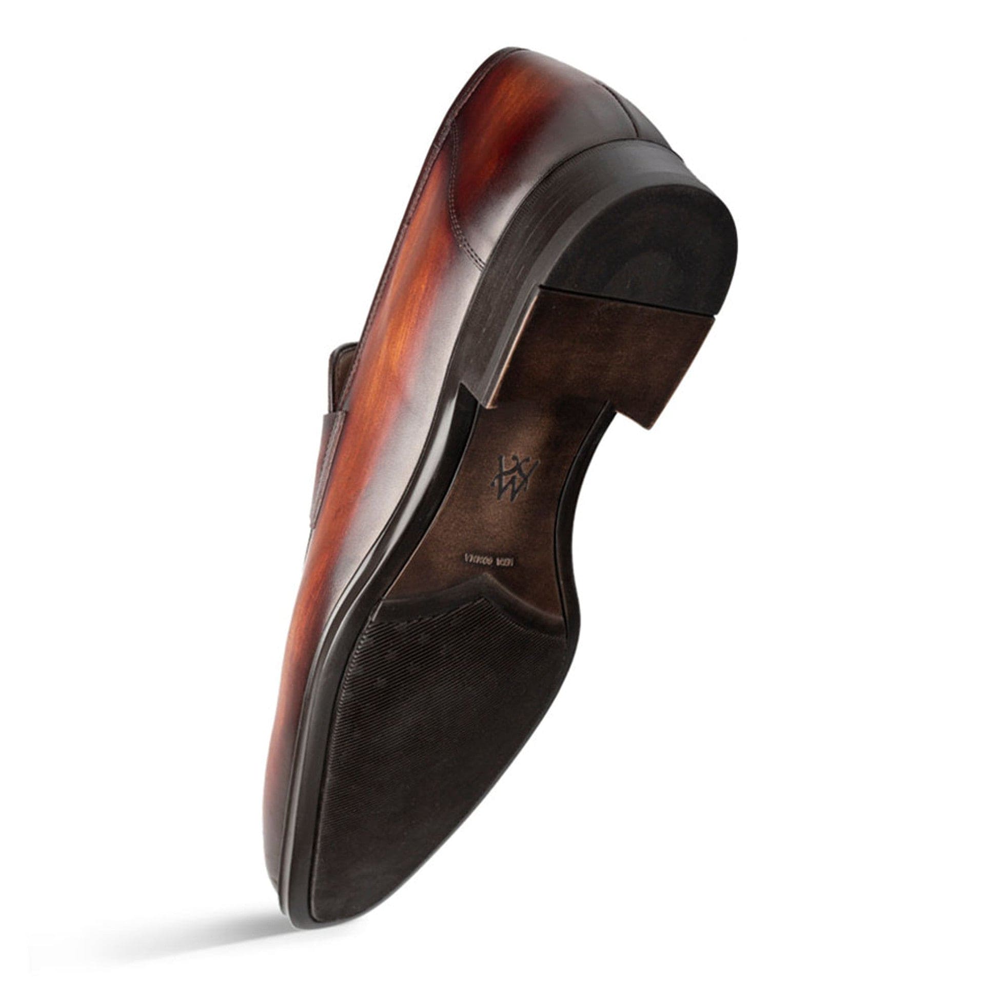 Men’s Mezlan Avenue Cognac Penny Loafer – Rust-Toned Leather with Rubber Sole, Made in Spain