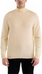 Alberto Nardoni men's beige turtleneck sweater. Fitted shape, long sleeves, high ribbed neckline. Soft, smooth fabric. Ribbed hem and cuffs. Light beige color.