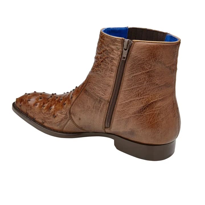 Men's Belvedere Roger Ostrich Quill Dress Boot In Brown – Alberto Nardoni