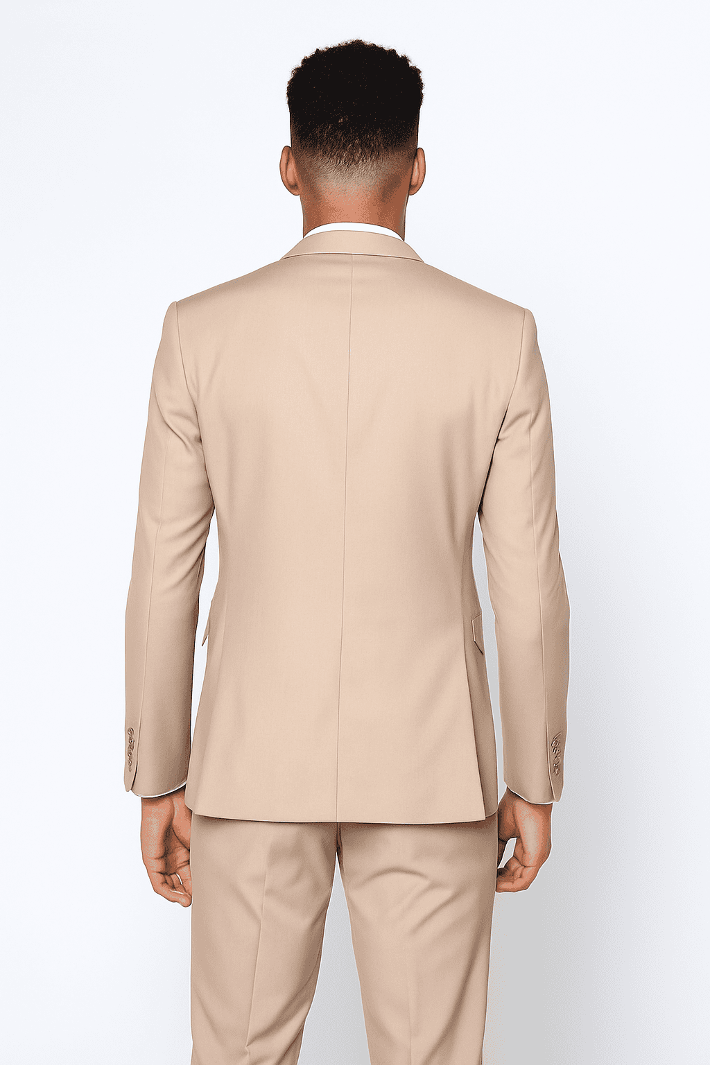 Beige Slim Fit Suit for Men by Rossiman Rossi – Tailored Skinny Fit Formal Suit