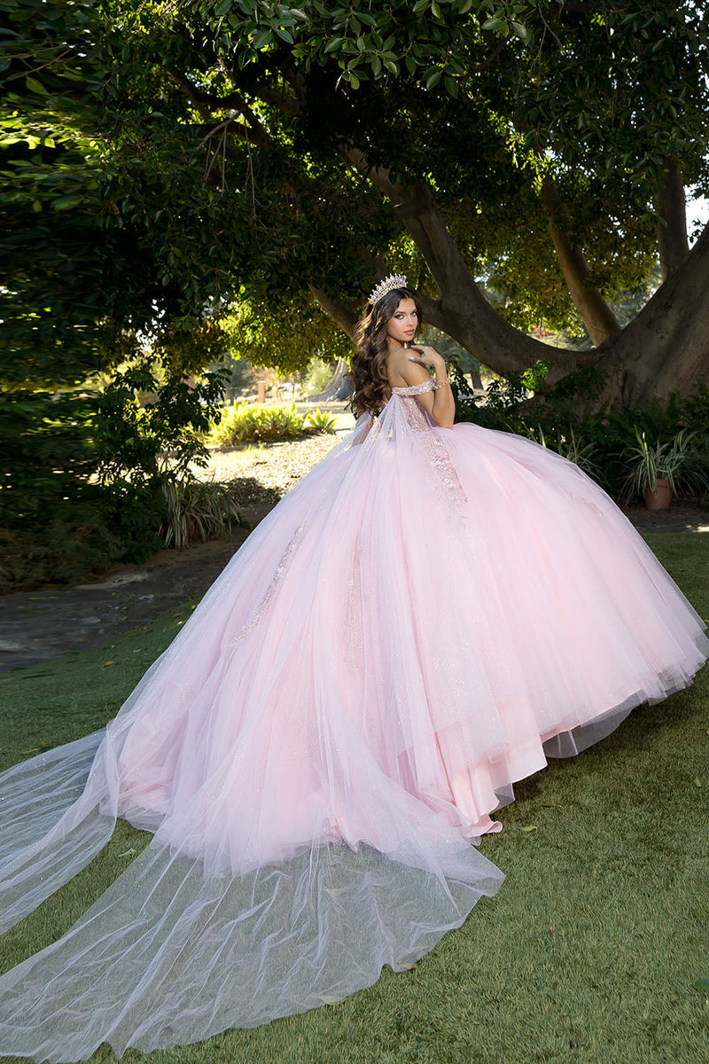 Off Shoulder Corset Ball Gown by Bella Princess PQ1061