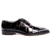 Mens Belvedere Mare Eel & Ostrich Cap Toe Dress Shoe in Navy