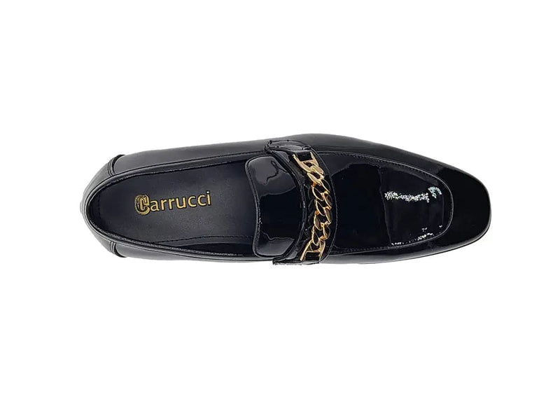 Carrucci Beveled Squared Toe Patent Leather Loafer