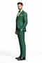 SKU#JA61583 Emerald Green and Gold Tuxedo Suit