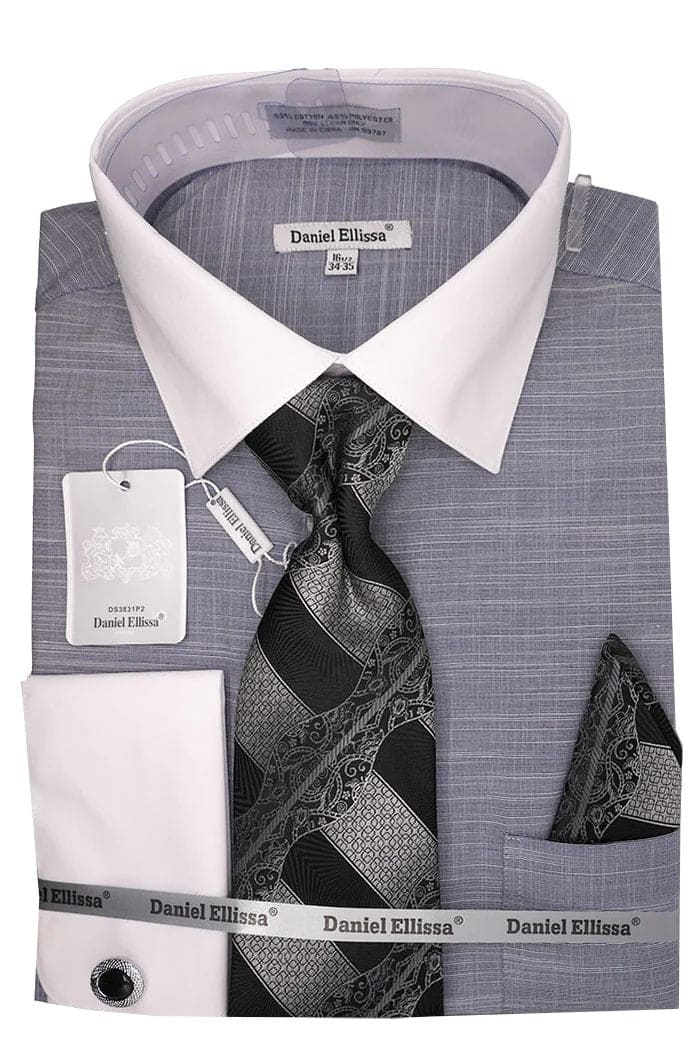 Black Dress Shirt Set with Tie and Handkerchief | Alberto Nardoni Black Dress Shirt Set with Tie and Handkerchief | Alberto Nardoni