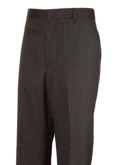 Mens Black Pinstripe Dress Pants - Stripe Slacks