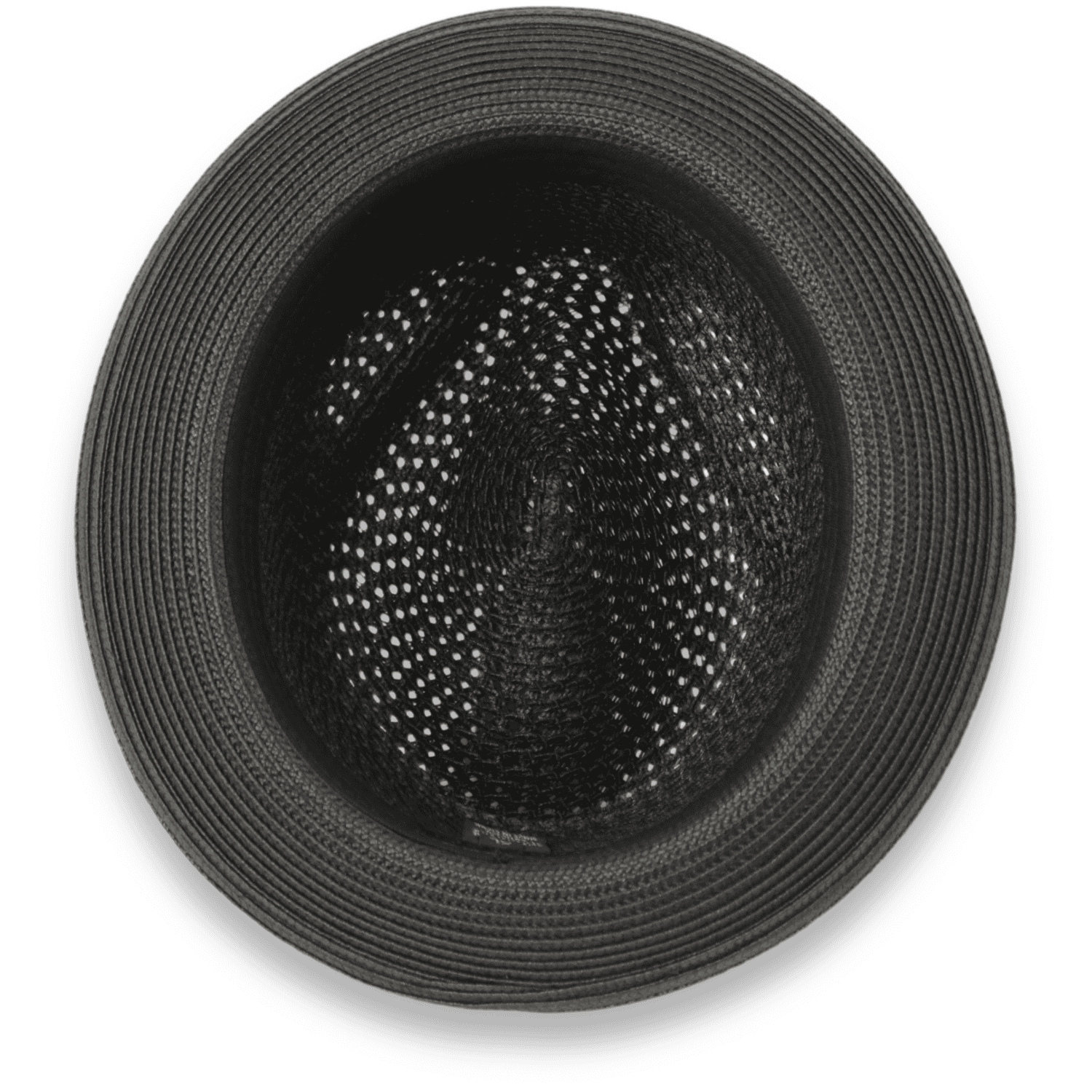 Castor Crushable Straw Hat Fedora in Black