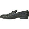 Mens Modern Glitter Sequin Prom Tuxedo Loafer In Black