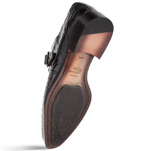 Gigolo Black Crocodile Monk Strap Loafers by Mezlan – Luxury Exotic Leather Shoes Made in Spain