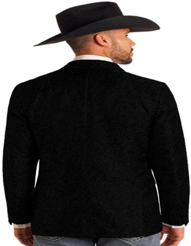 Western Blazers - Saco Vaquero Para Hombre - Paisley Blazer in Navy