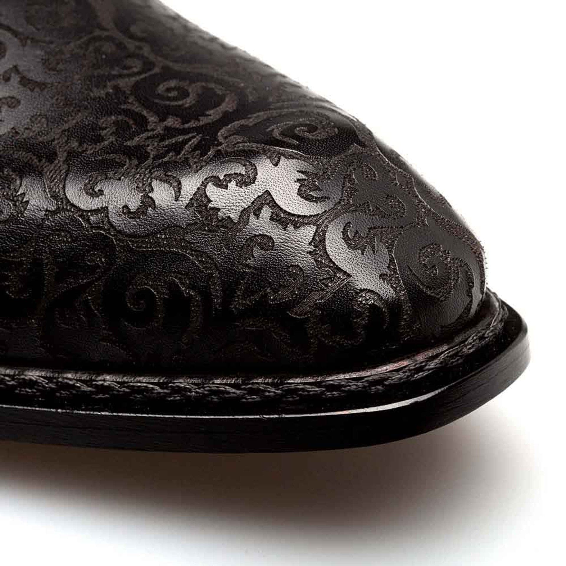 Lontani Lace-Up Black Brogue Derby Shoes By Mezlan Made In Spain Brand
