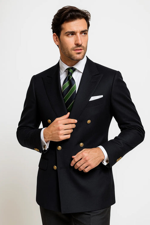 Black Double Breasted Suit