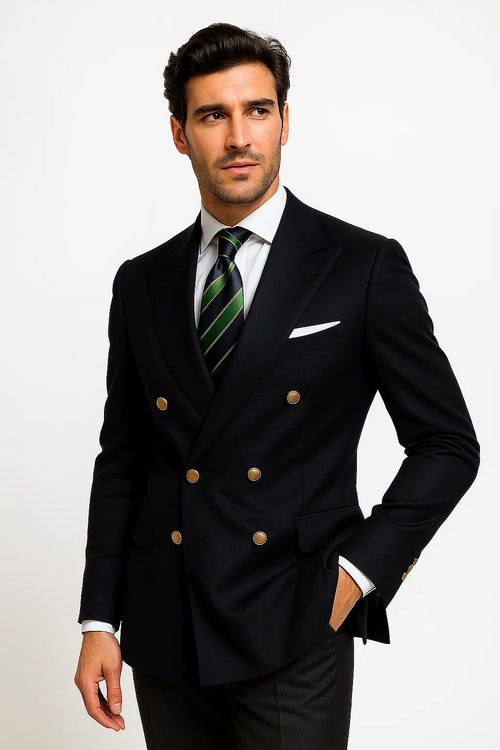 Black Double Breasted Suit