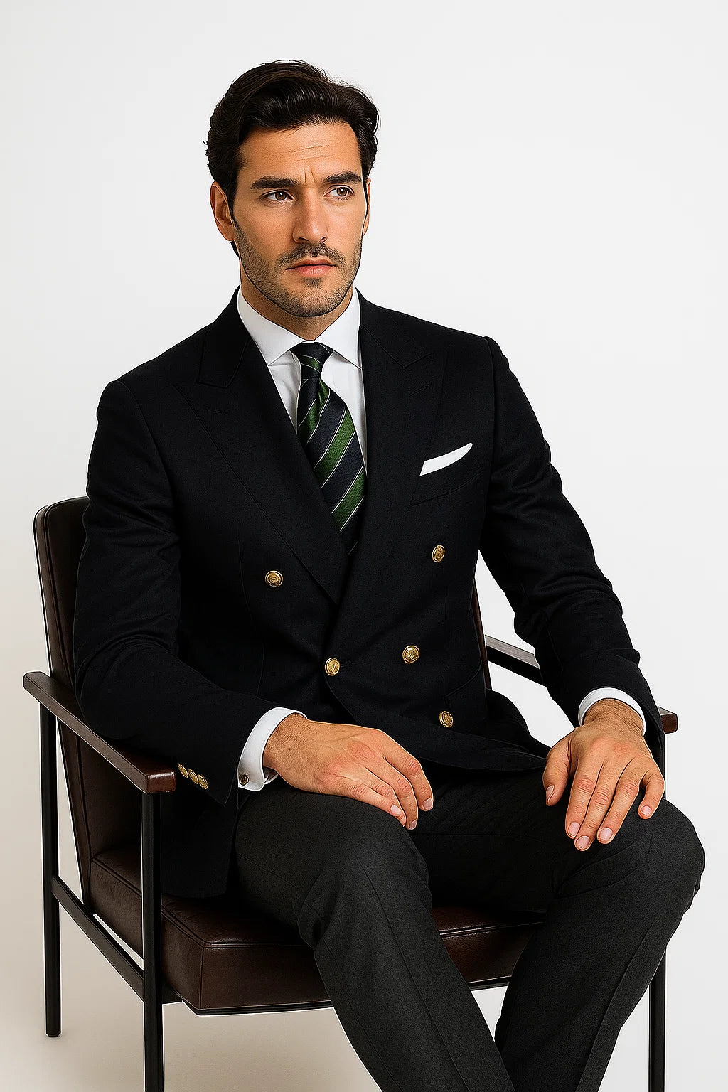 Black Double Breasted Suit