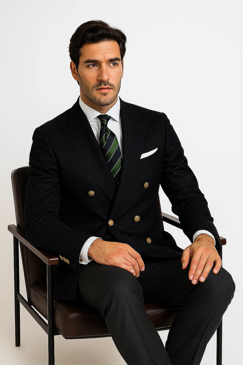 Black Double Breasted Suit