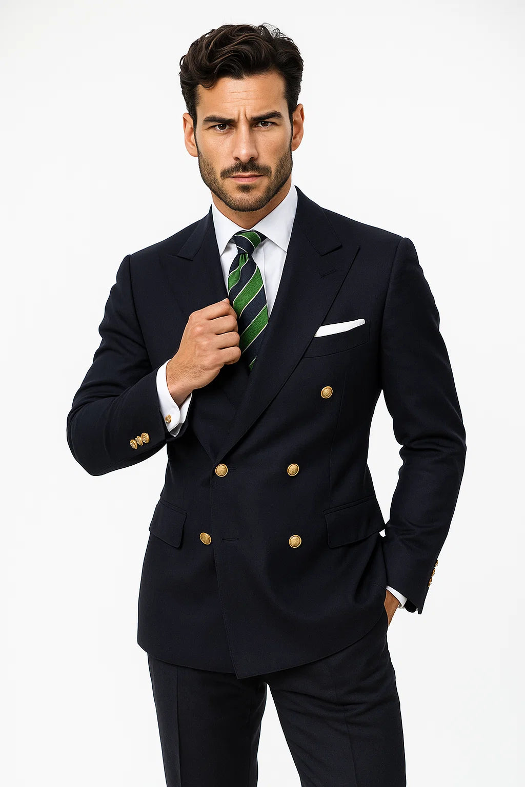 Black Double Breasted Suit