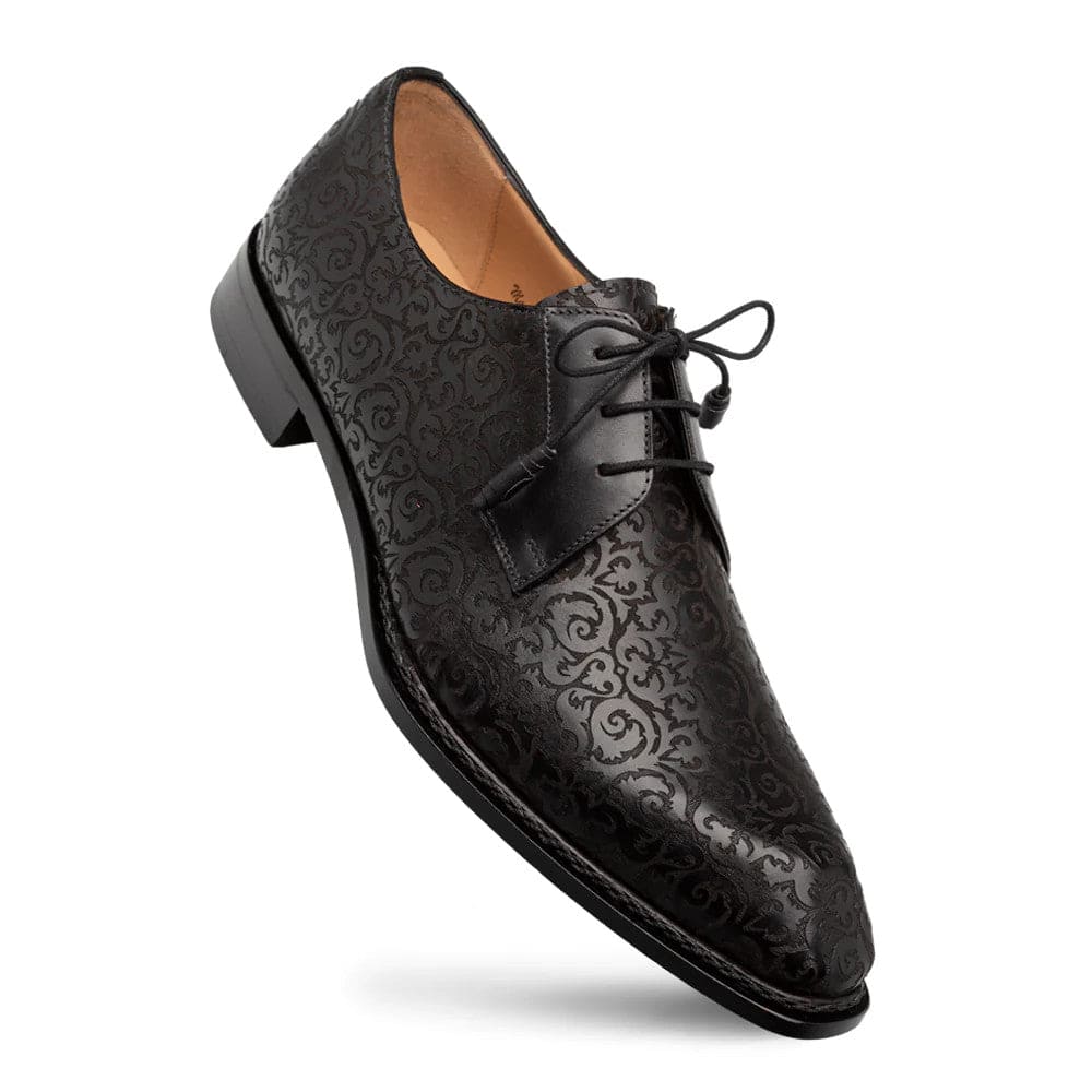 Lontani Black Embossed Calfskin Lace-Up by Mezlan – Designer Formal Shoe Made in Spain