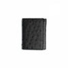 Ferrini Full Quill Ostrich Trifold Black