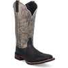 Laredo Isaac Black and Grey Leather Square Toe Shaft Boots for Men