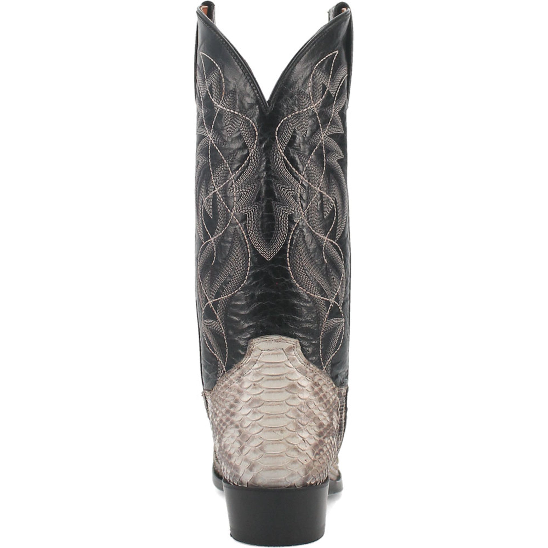 Dan Post Men’s Manning Black and Natural Python 13” Round Toe Leather Boot