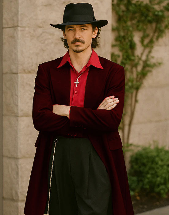 Mens Zoot Suit in Solid Black Available in 7 Colors