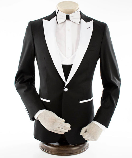Black and White Tuxedo - Two Toned - Wedding or Prom Single Breasted Suit