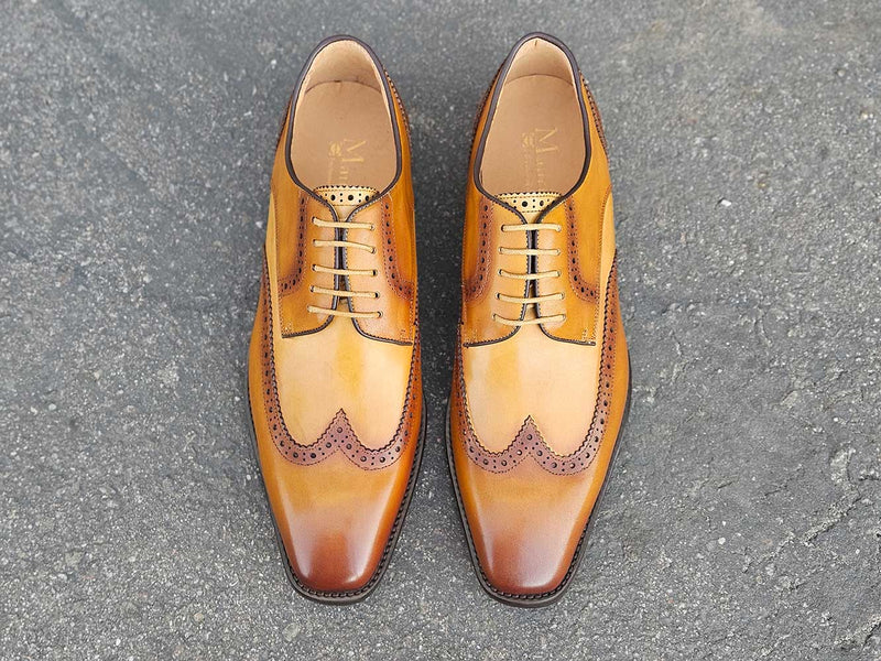 Carrucci Wingtip Derby Blucher - Luxury Men's Dress Shoe