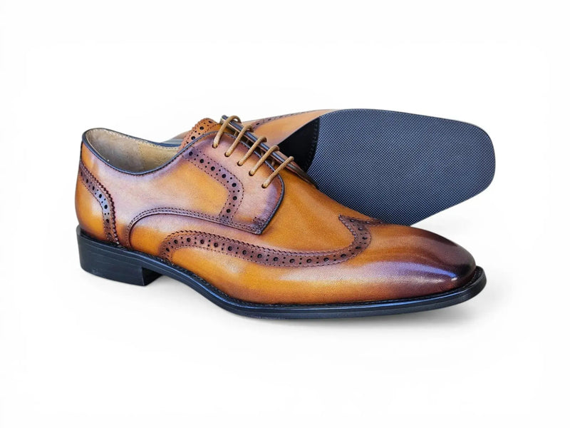 Carrucci Wingtip Derby Blucher - Luxury Men's Dress Shoe