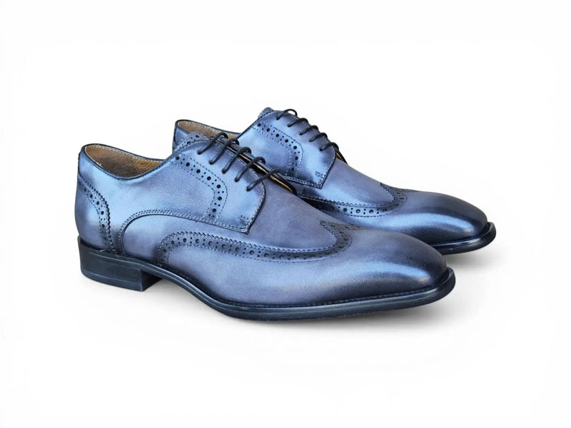 Carrucci Wingtip Derby Blucher - Luxury Men's Dress Shoe