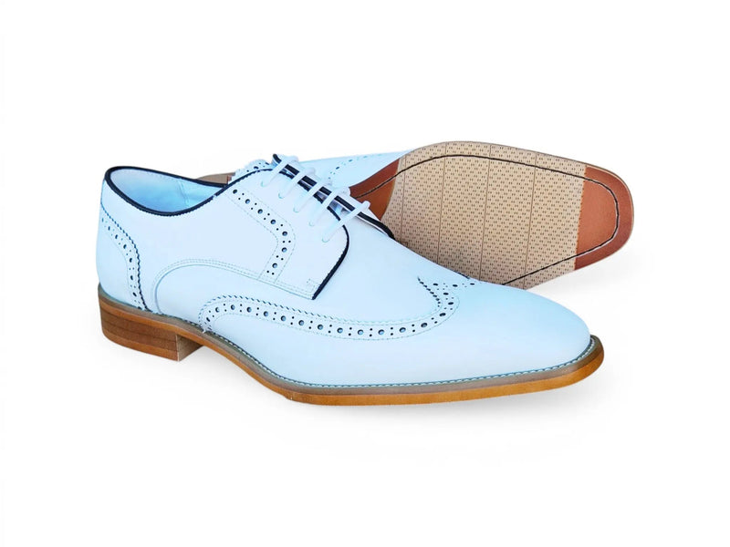 Carrucci Wingtip Derby Blucher - Luxury Men's Dress Shoe