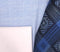 Blue Dress Shirt Set with Tie and Handkerchief