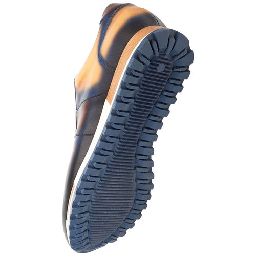 Mezlan Men’s Latini Blue Multi-Tone Sneakers – Genuine Calfskin Leather | Handmade in Spain