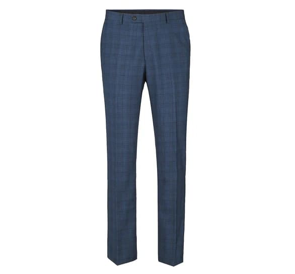 Renoir Clothing - Renoir Suit - Renoir Fashion - Performance 3-piece Classic Fit Blue Windowpane Check Renoir Suit