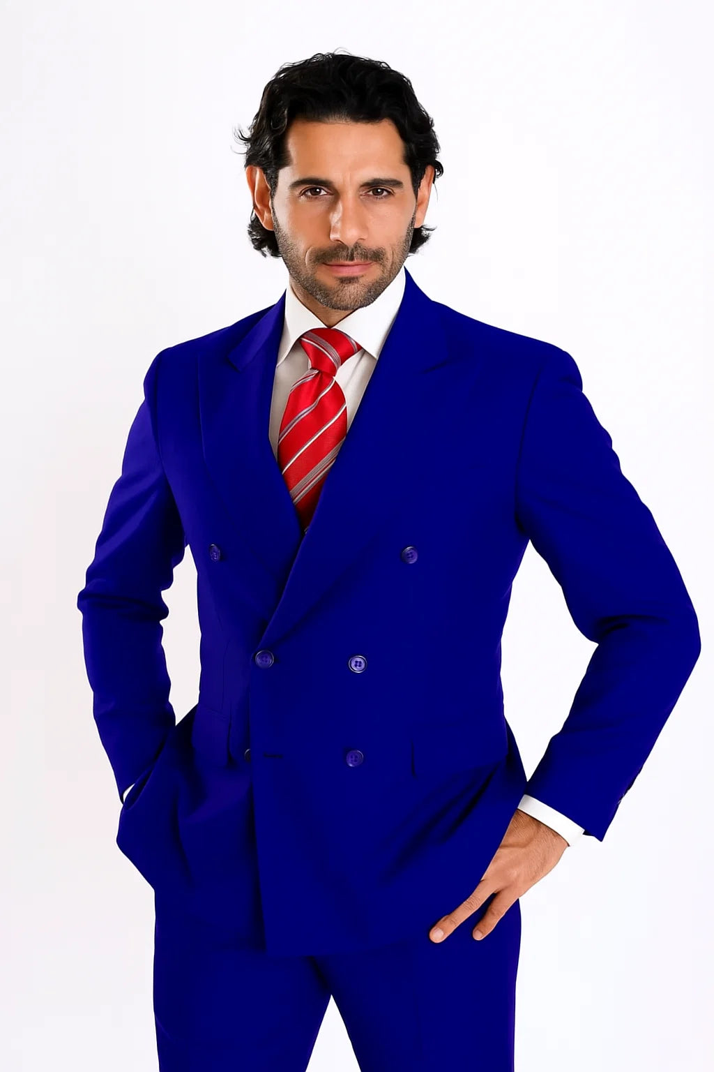 Blue Men's Double Breasted Suits