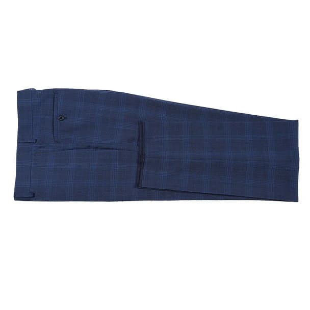 Designer Brand - Wool Stretch Single Breasted Slim Fit Blue Suit