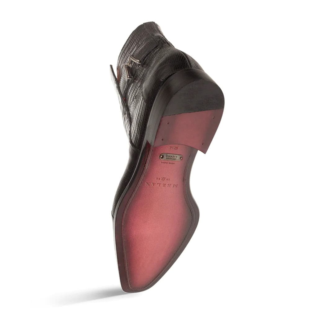 Peninsula Black Genuine Lizard Emblem Boot by Mezlan – Exotic Luxury Men's Boot Made in Spain