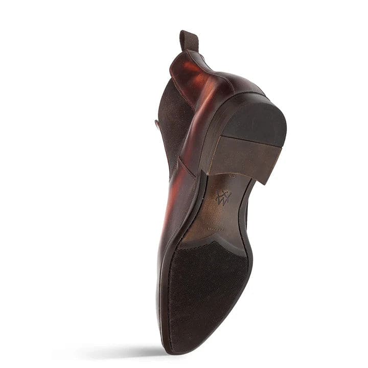 Men's Cervantes Cognac Rust Chelsea Boots by Mezlan – Hand-Finished Calfskin, Made in Spain