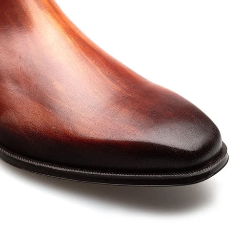 Men's Cervantes Cognac Rust Chelsea Boots by Mezlan – Hand-Finished Calfskin, Made in Spain