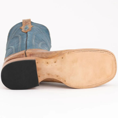 Ferinni Boot - Mens Dress Cowboy Boot - Ferrini Men's Maddox Leather Boots Handcrafted - Antique Saddle in Antique Saddle