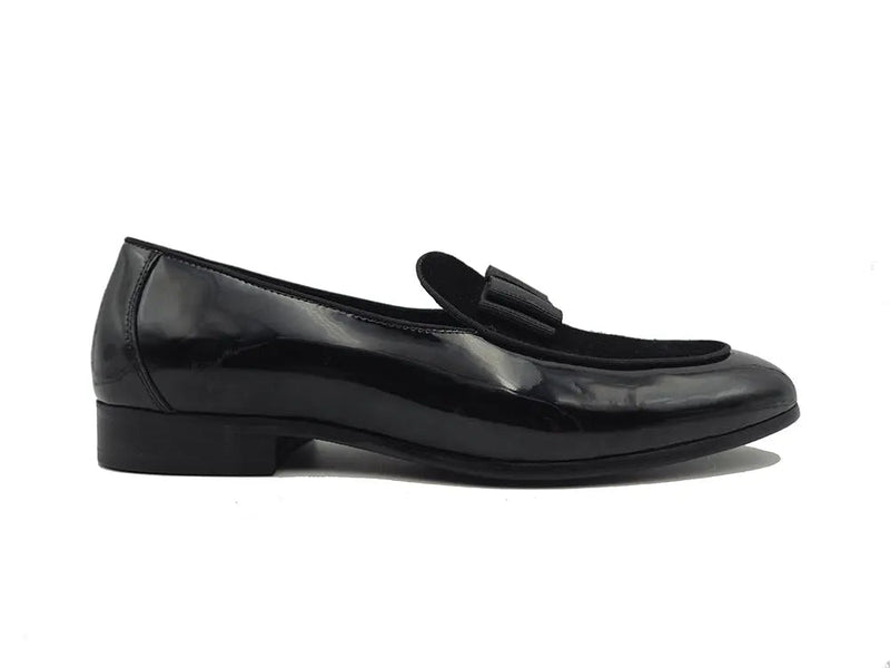Carrucci Bow Tie Patent Leather Formal Shoe